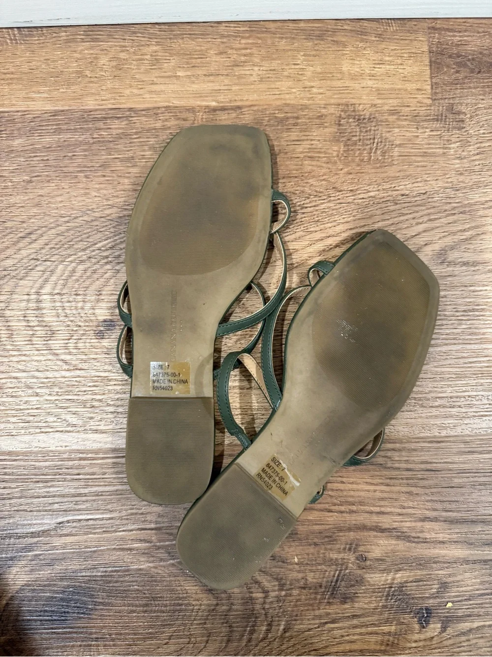 Banana Republic Brown Snake-Print Strappy Slide Sandals